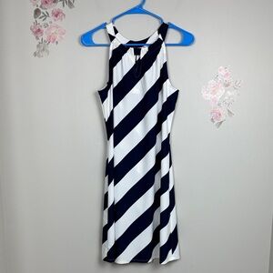 Jude Connally Blue White Striped Dress - S